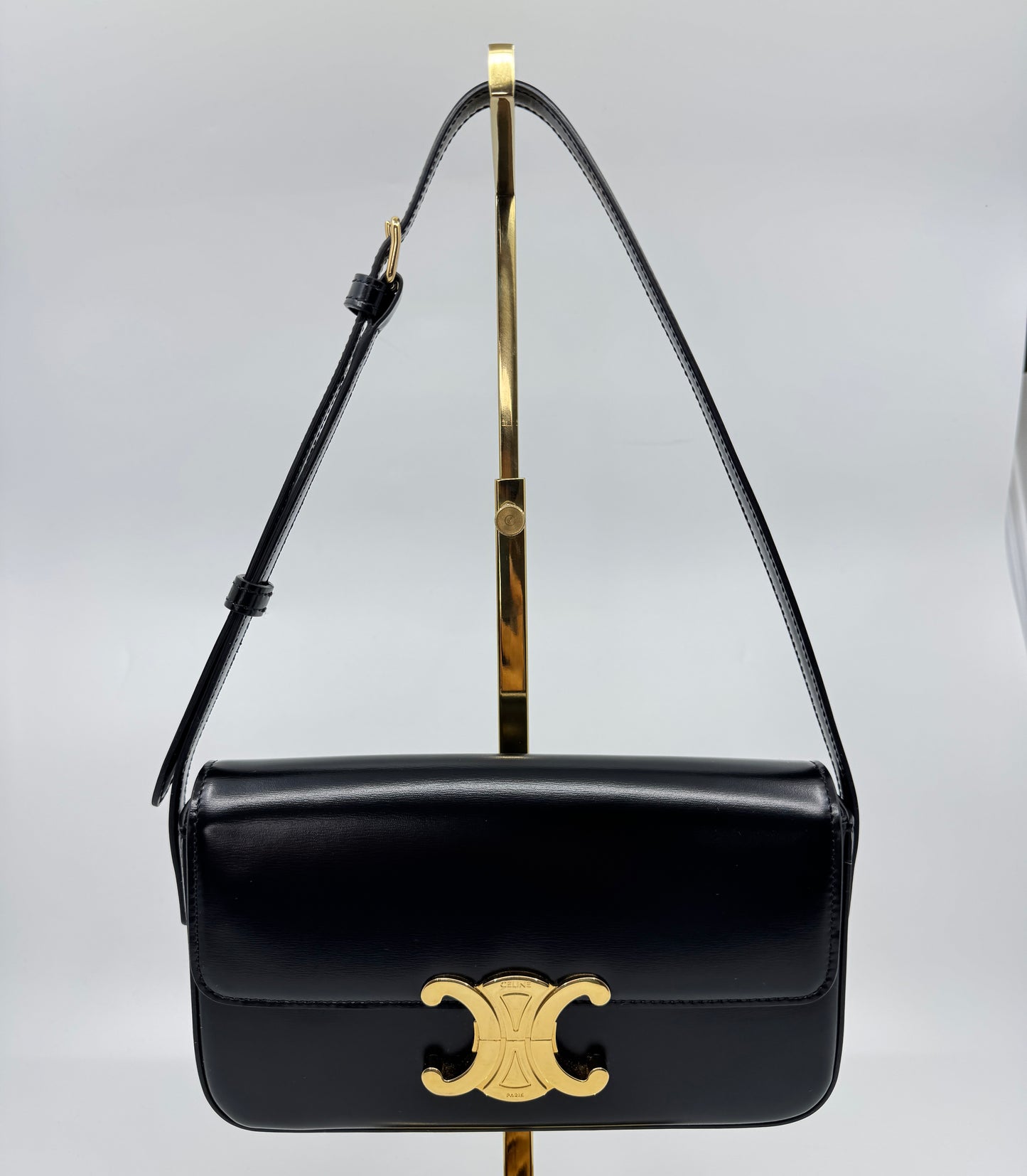 Celine Triomphe Calfskin Claude Shoulder Bag