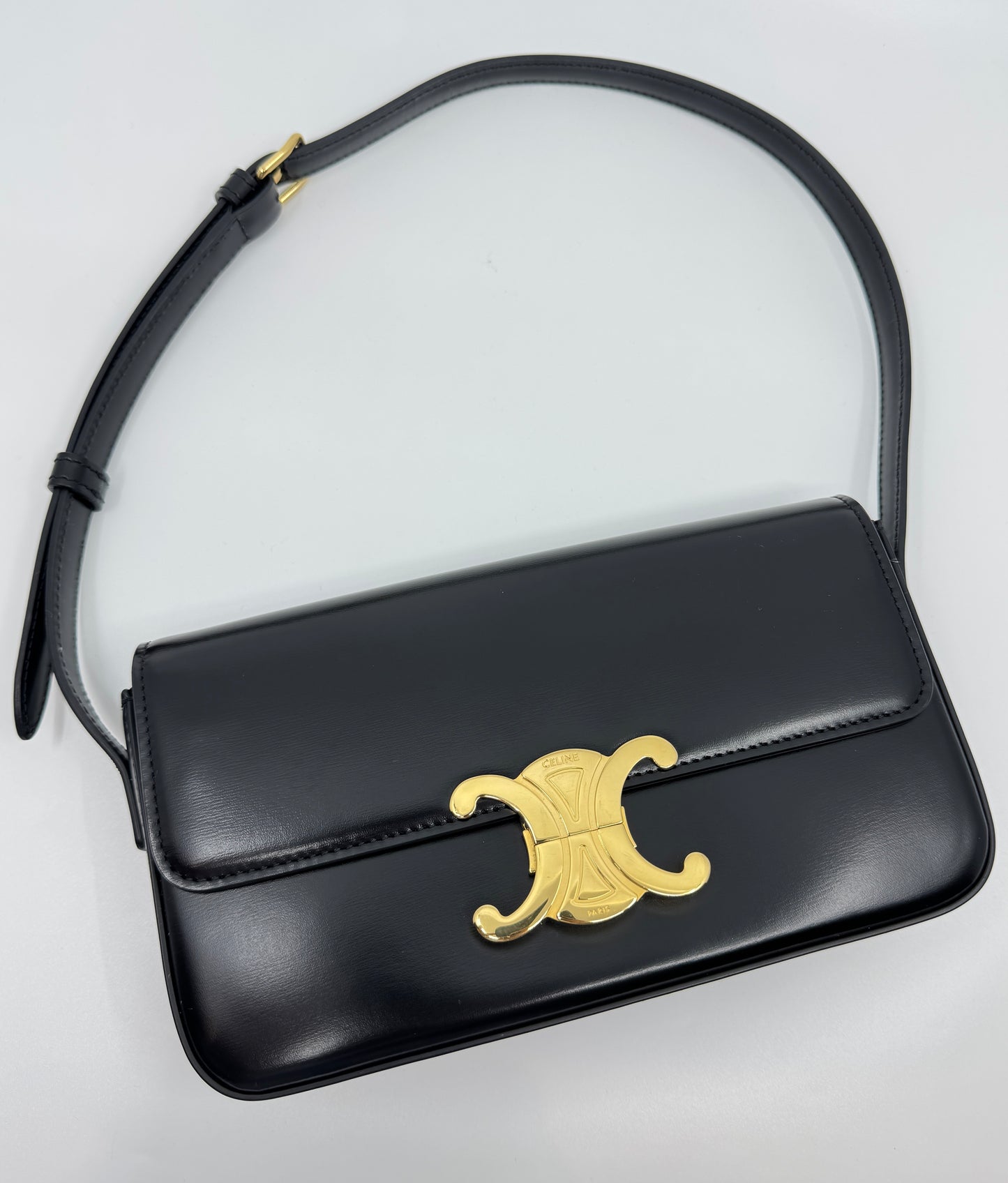 Celine Triomphe Calfskin Claude Shoulder Bag