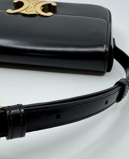 Celine Triomphe Calfskin Claude Shoulder Bag