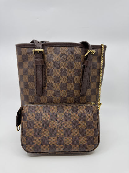 Louis Vuitton Marais Bucket Bag Damier Ebene Coated Canvas