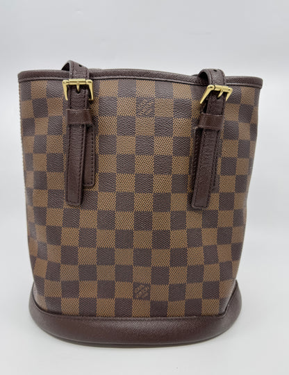 Louis Vuitton Marais Bucket Bag Damier Ebene Coated Canvas