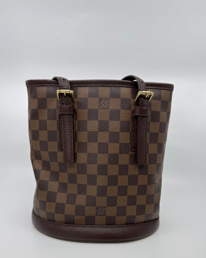 Louis Vuitton Marais Bucket Bag Damier Ebene Coated Canvas