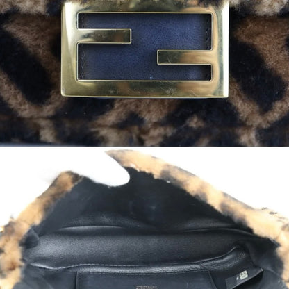 Fendi Zucca Shearling Mini Bag