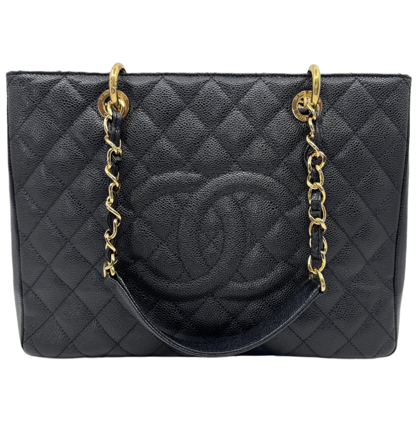 Chanel Caviar Quilted Grand Shopping Tote Black