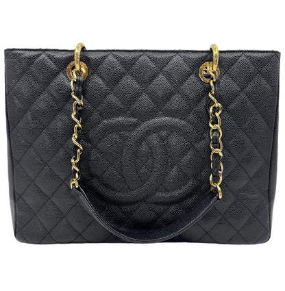 Chanel Caviar Quilted Grand Shopping Tote Black