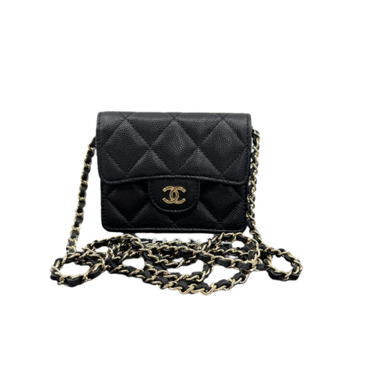 Chanel Mini Wallet on Chain WOC Black