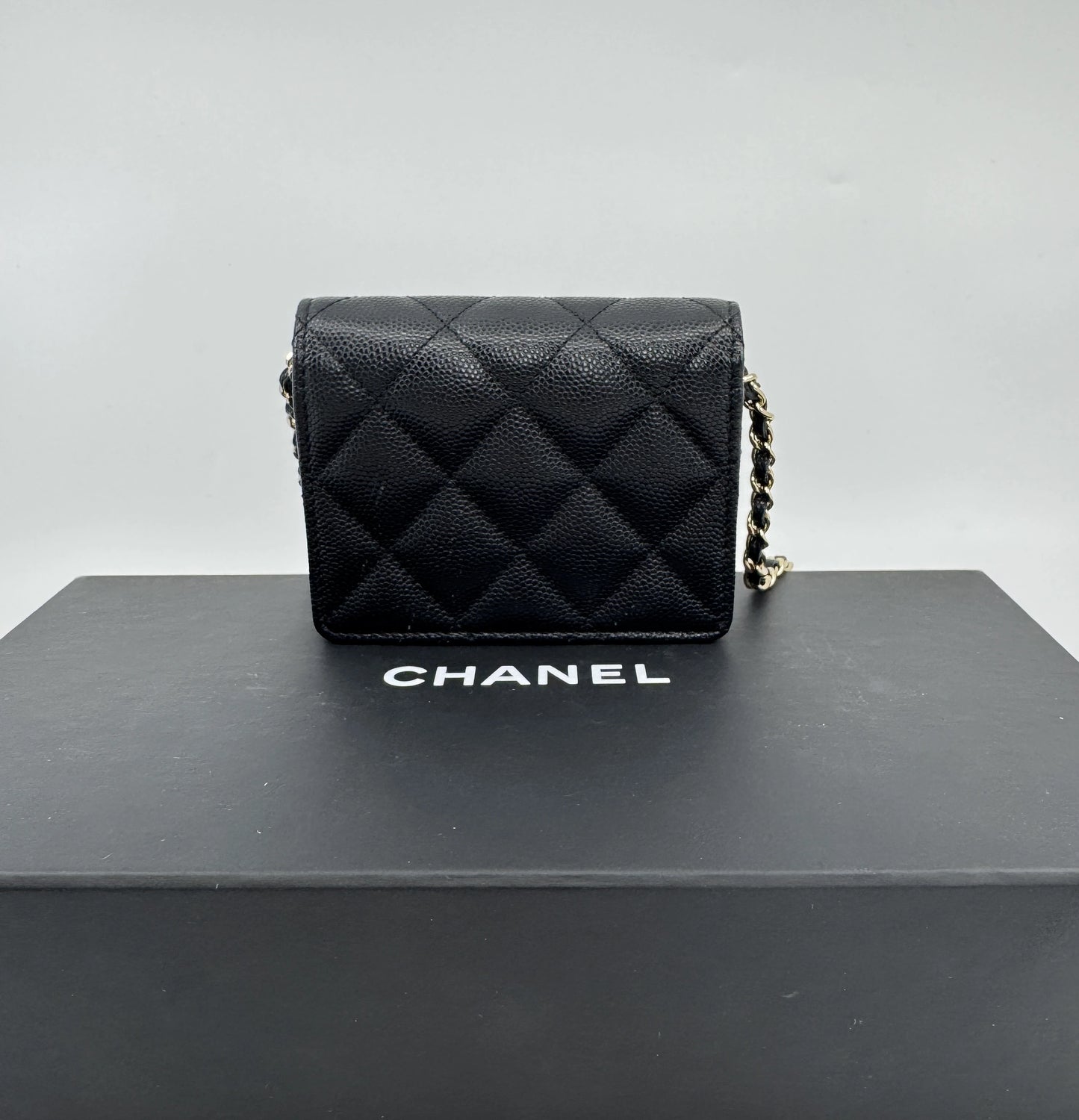 Chanel Mini Wallet on Chain WOC Black