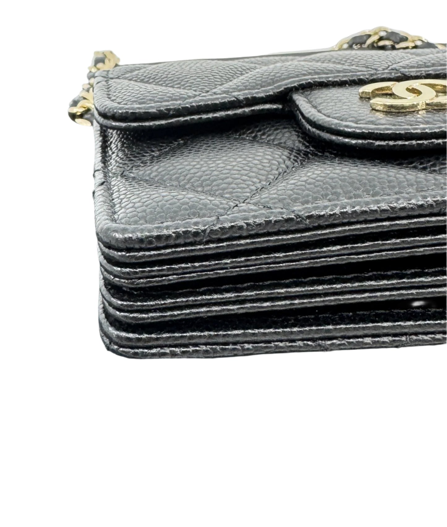 Chanel Mini Wallet on Chain WOC Black