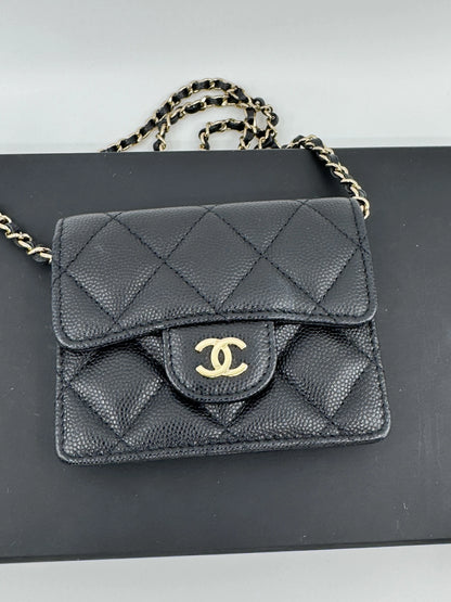 Chanel Mini Wallet on Chain WOC Black