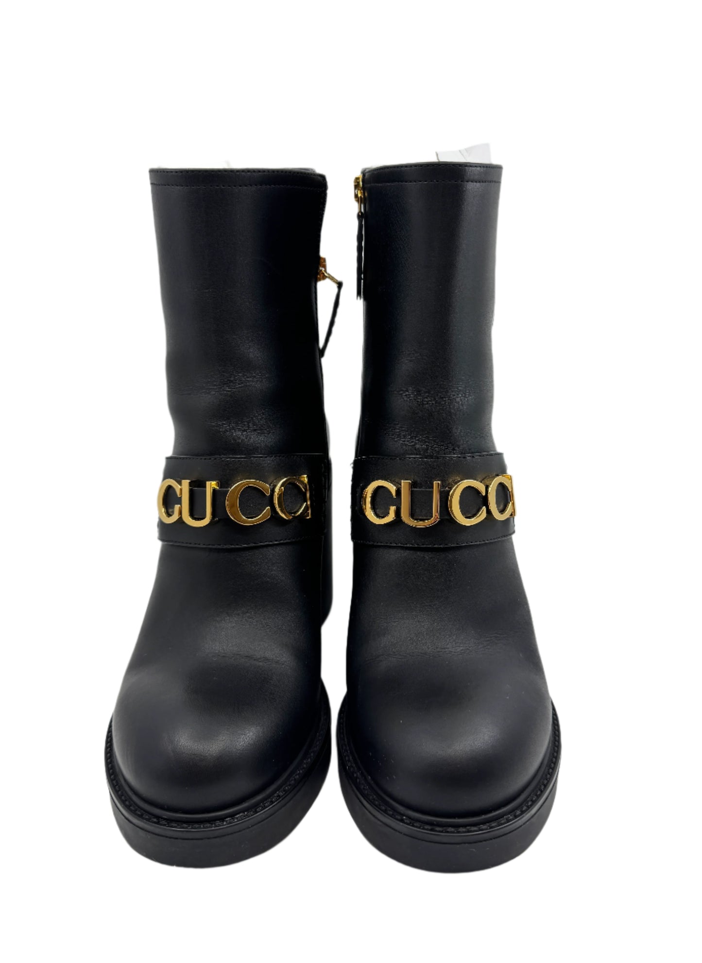 Gucci Black Leather Ankle Boots