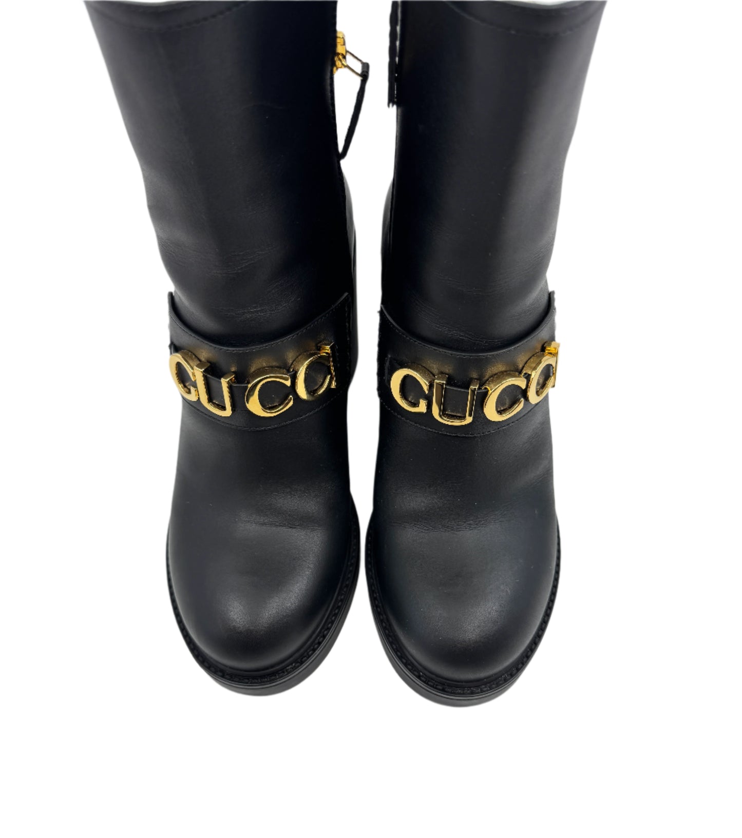 Gucci Black Leather Ankle Boots