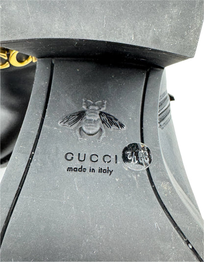 Gucci Black Leather Ankle Boots