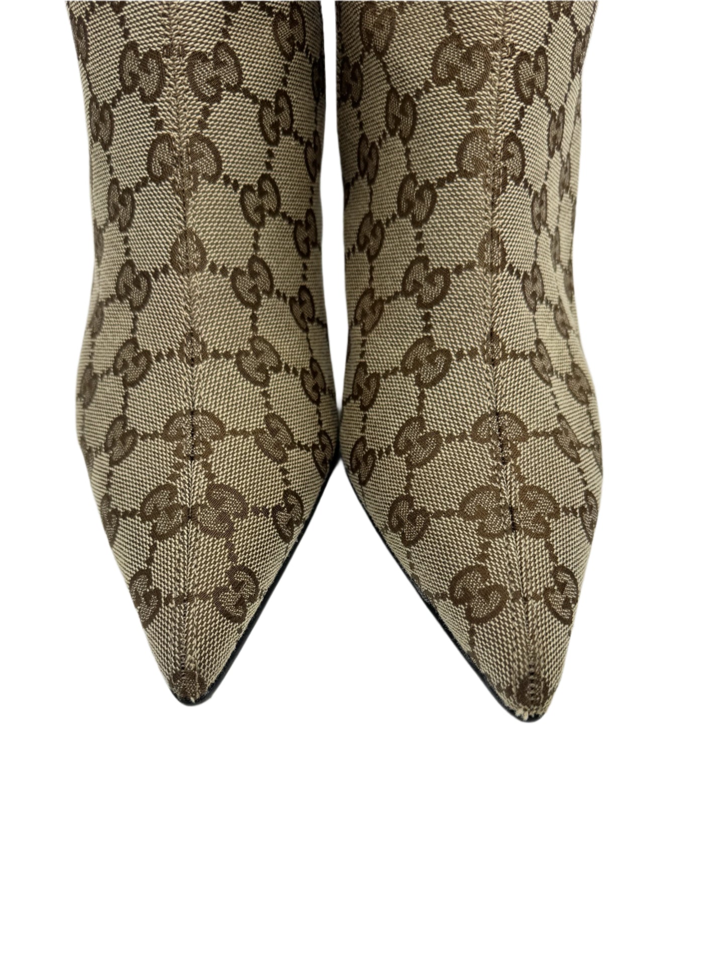 Gucci Vintage Monogram Knee High Boots
