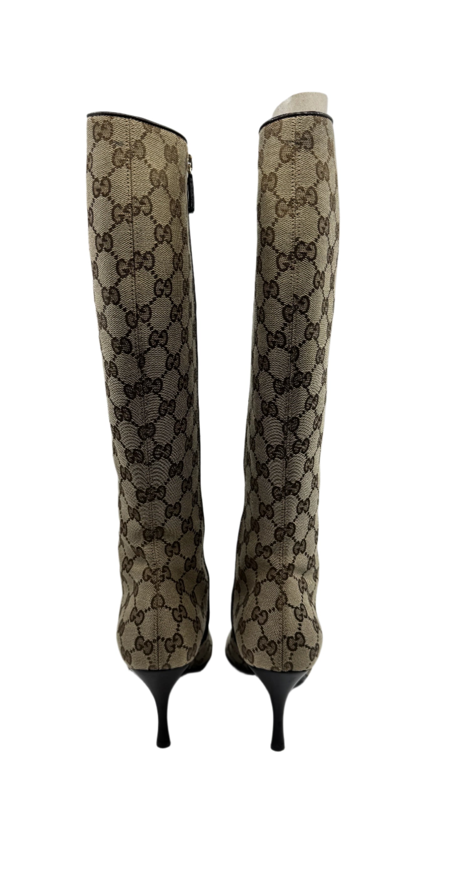 Gucci Vintage Monogram Knee High Boots