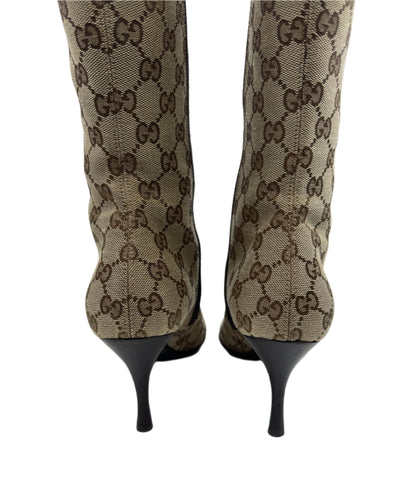 Gucci Vintage Monogram Knee High Boots