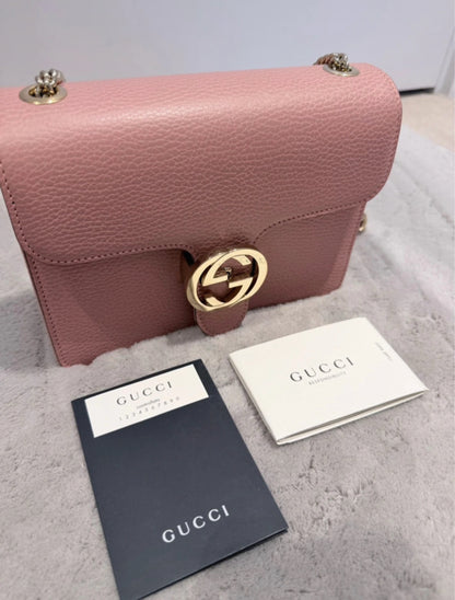 Gucci Interlocking G Crossbody Pink Bag