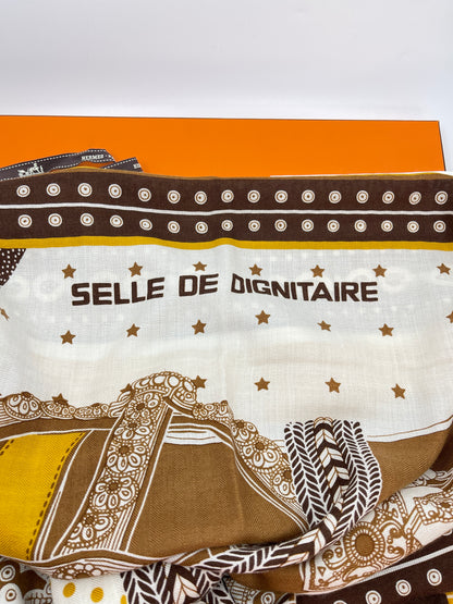 Hermès Selle de Dignitaire Bandana Cashmere Shawl