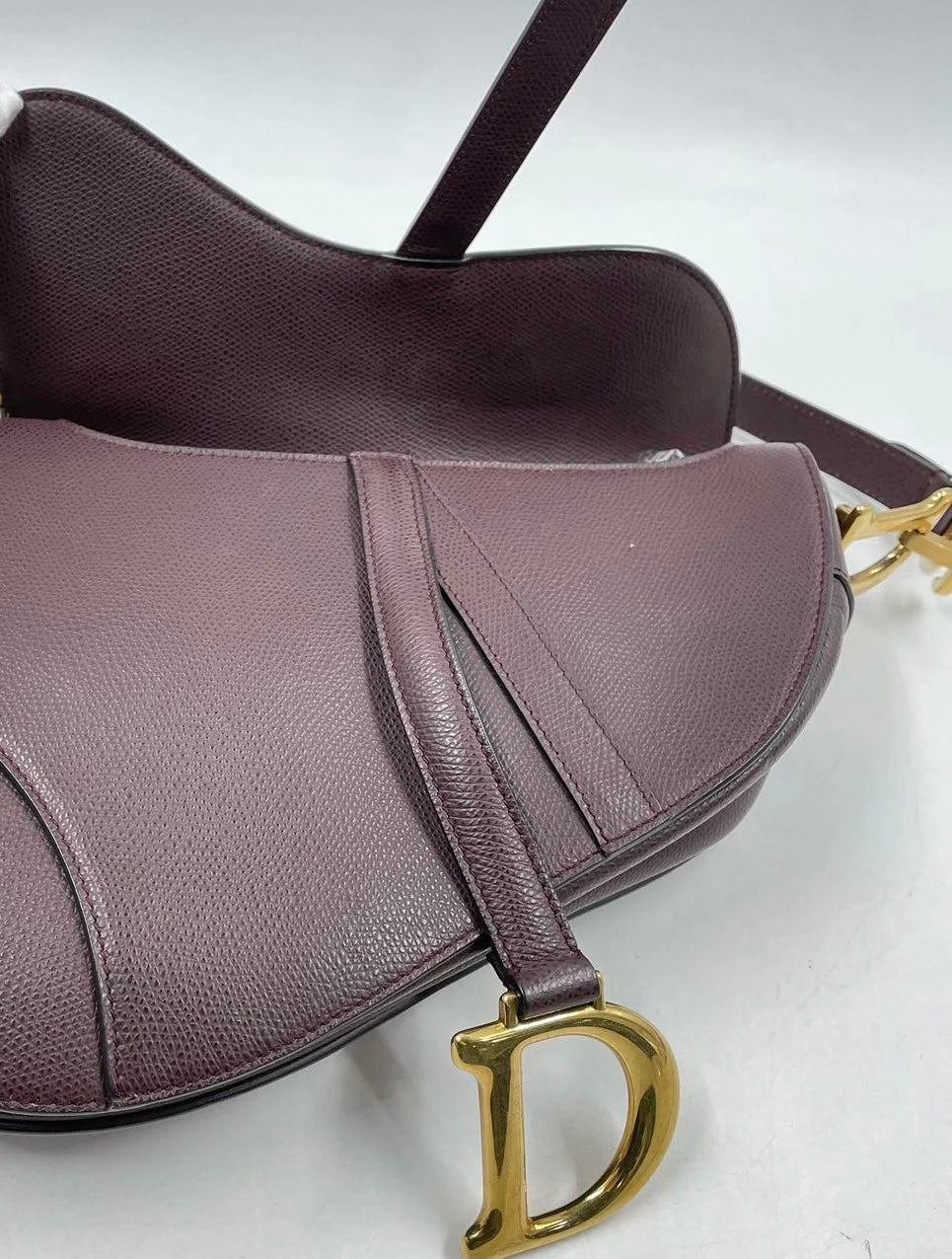 Dior Saddle Medium Grained Leather Handbag