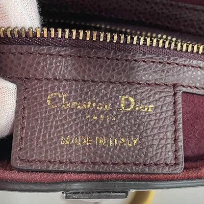 Dior Saddle Medium Grained Leather Handbag