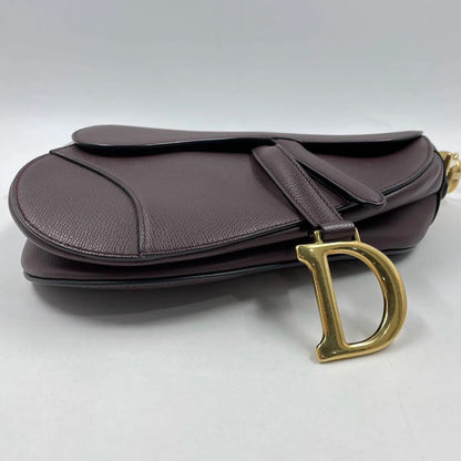 Dior Saddle Medium Grained Leather Handbag