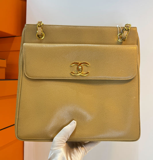 Chanel Yellow Vintage Tote Bag