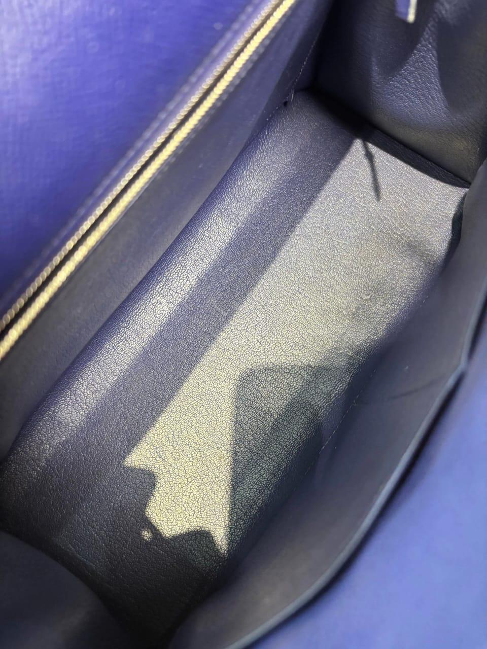 Hermès Kelly 28 Blue Indigo Box Calf Leather