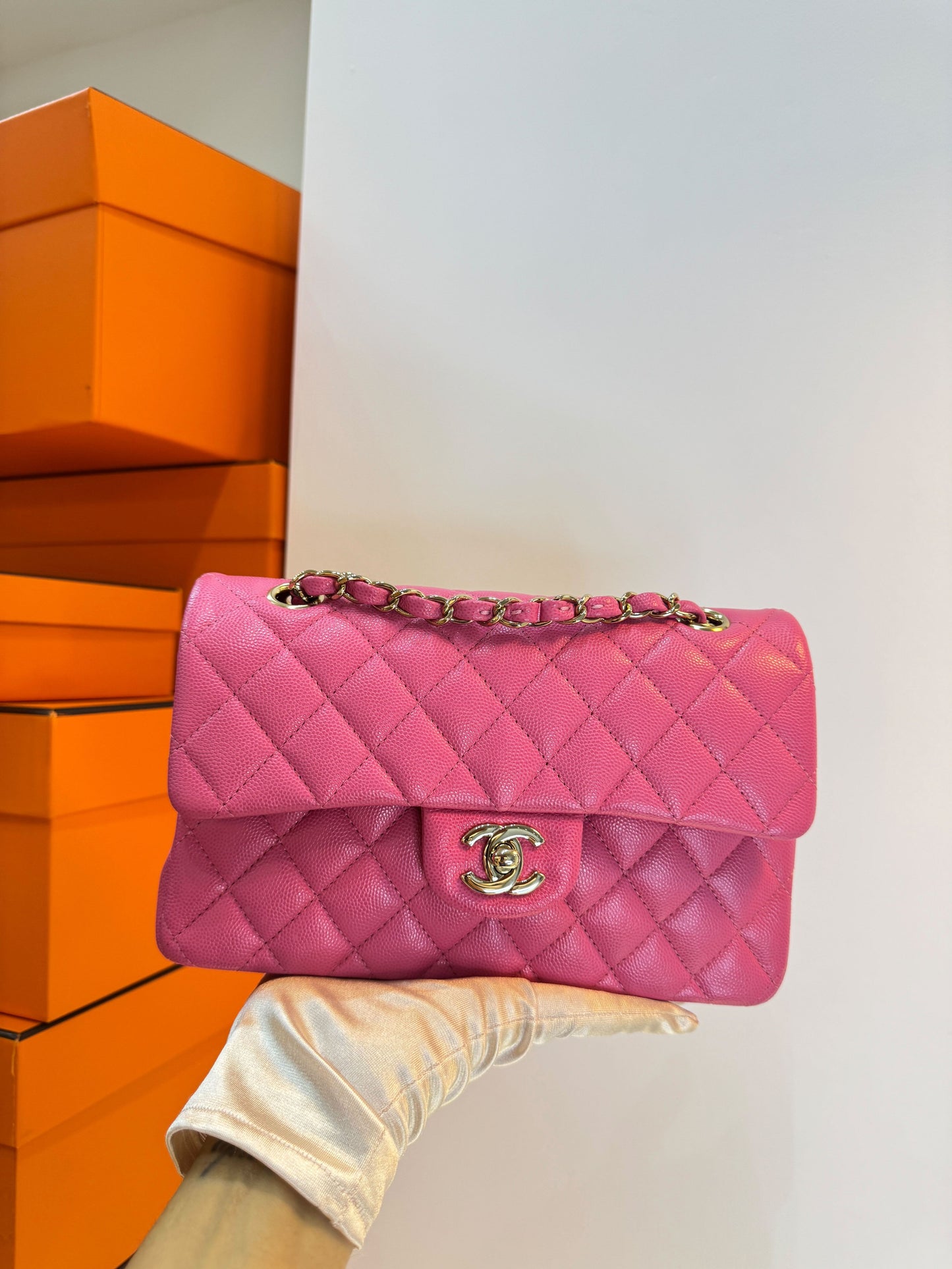 Chanel Small Double Flap Caviar Leather