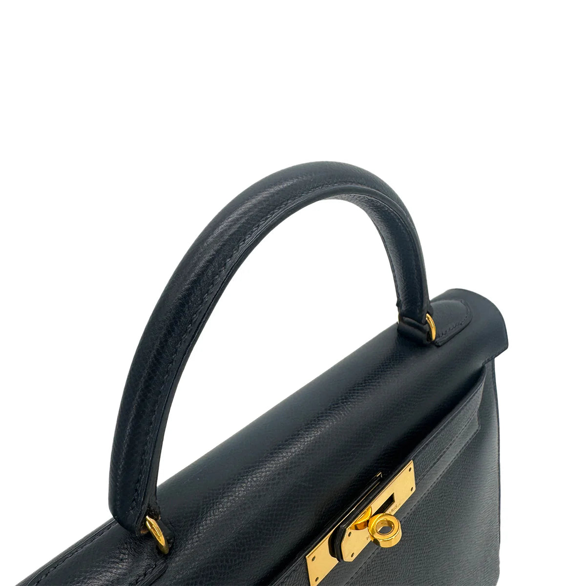 Hermès Kelly 28 Blue Indigo Couchevel Leather