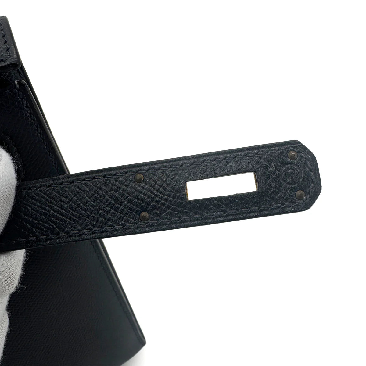 Hermès Kelly 28 Blue Indigo Couchevel Leather