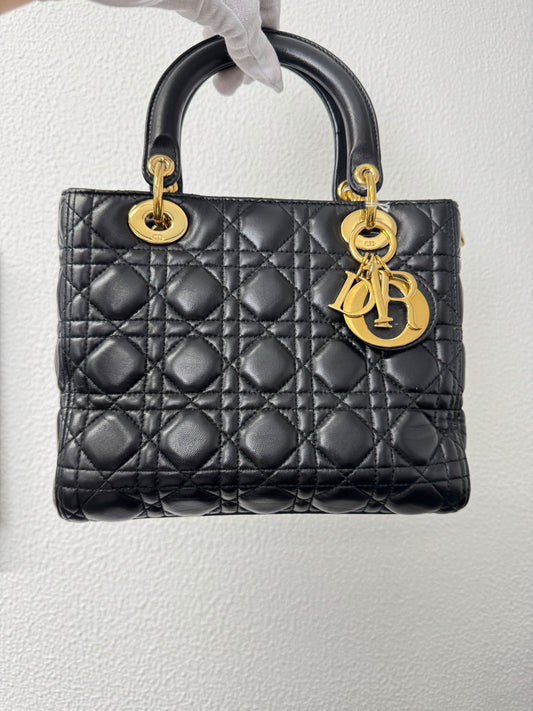 Dior Lady Dior Medium Size - Gold Hardware