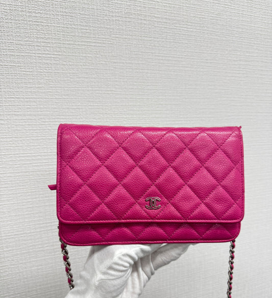 Chanel Wallet On Chain - Pink Caviar Leather