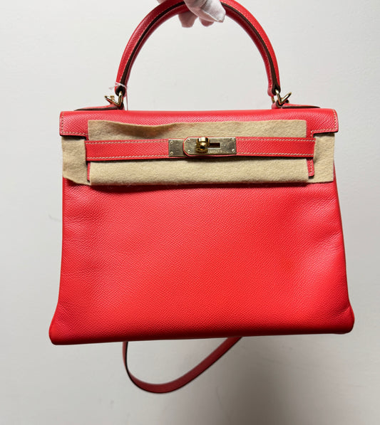 Hermè Kelly 28 - Red Epsom Leather