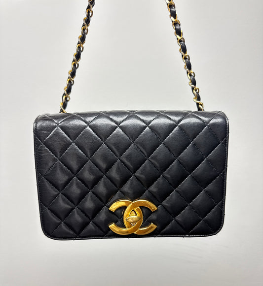 Chanel Rare Vintage Flap Bag - Lambskin Leather