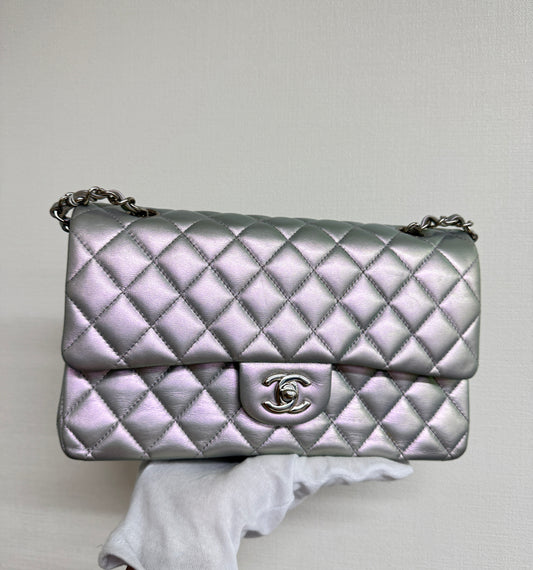 Chanel Classic Double Flap - Iridescent Purple Colour