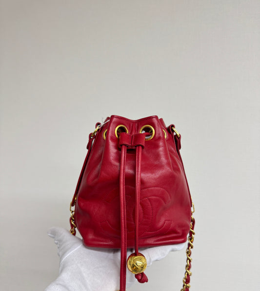 Chanel Vintage Bucket Bag - Lambskin Leather