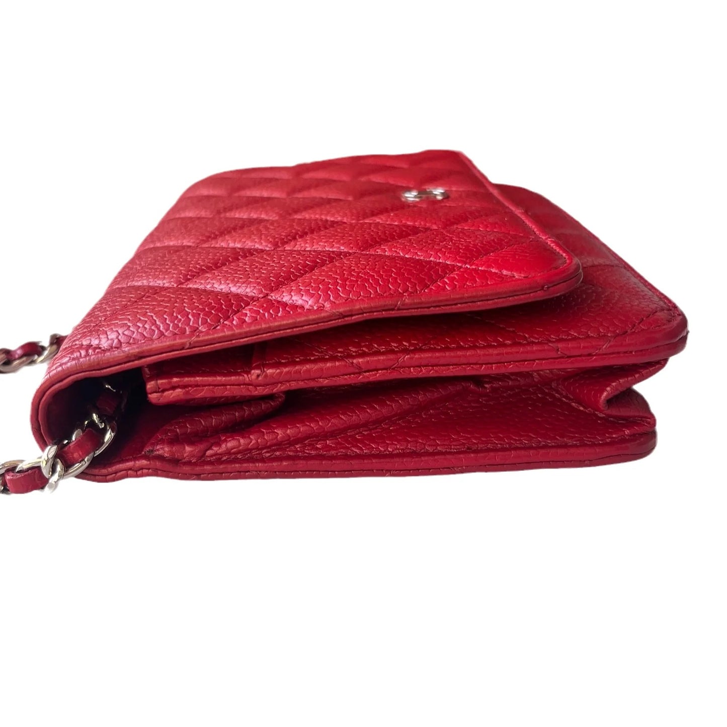 Chanel Classic Wallet on Chain Red - Caviar Leather