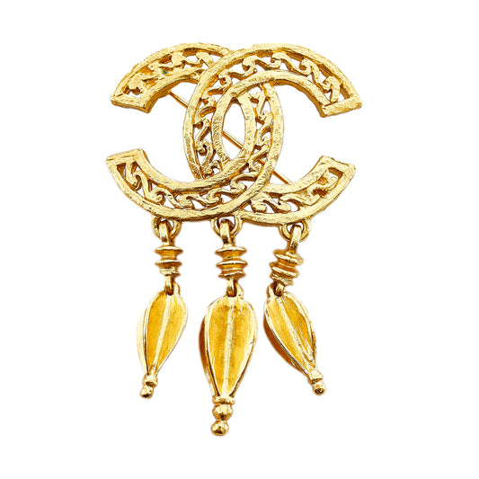 CC Brooch Gold -  Re-Luxury