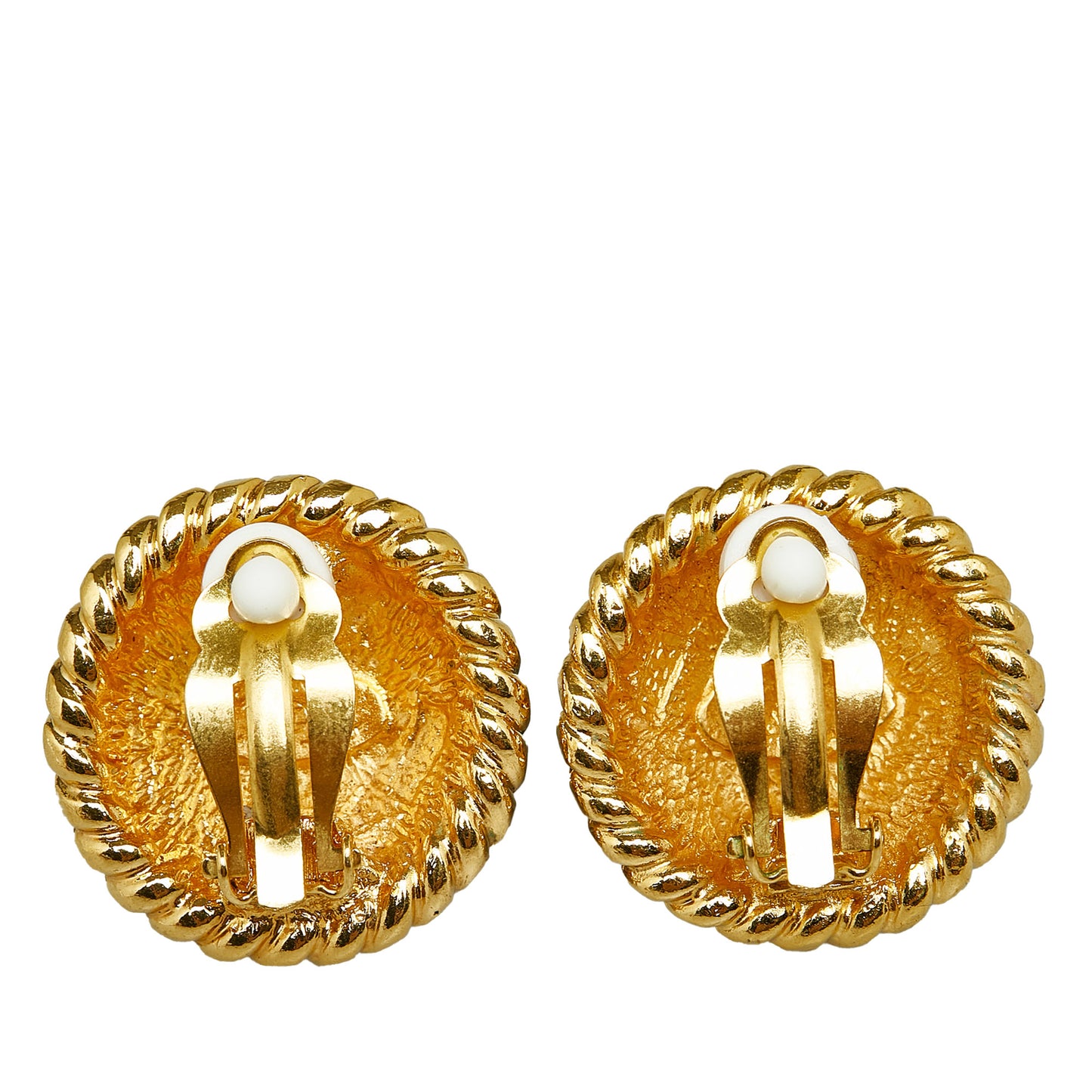 CC Clip On Earrings Gold -  Re-Luxury