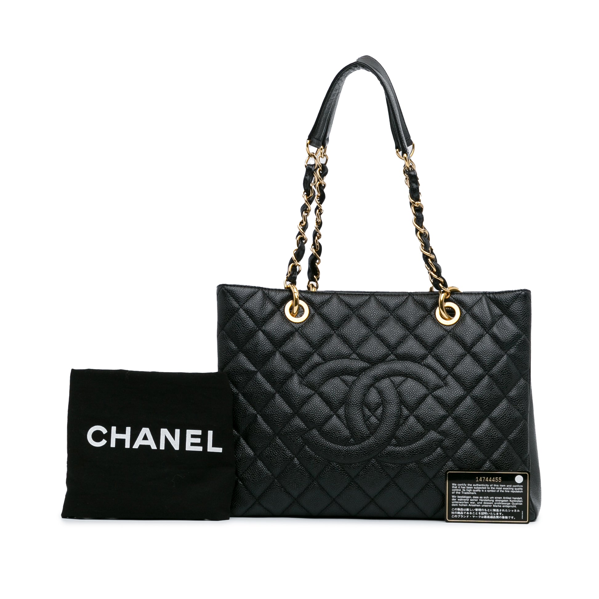 Caviar Grand Shopping Tote Black -  Re-Luxury