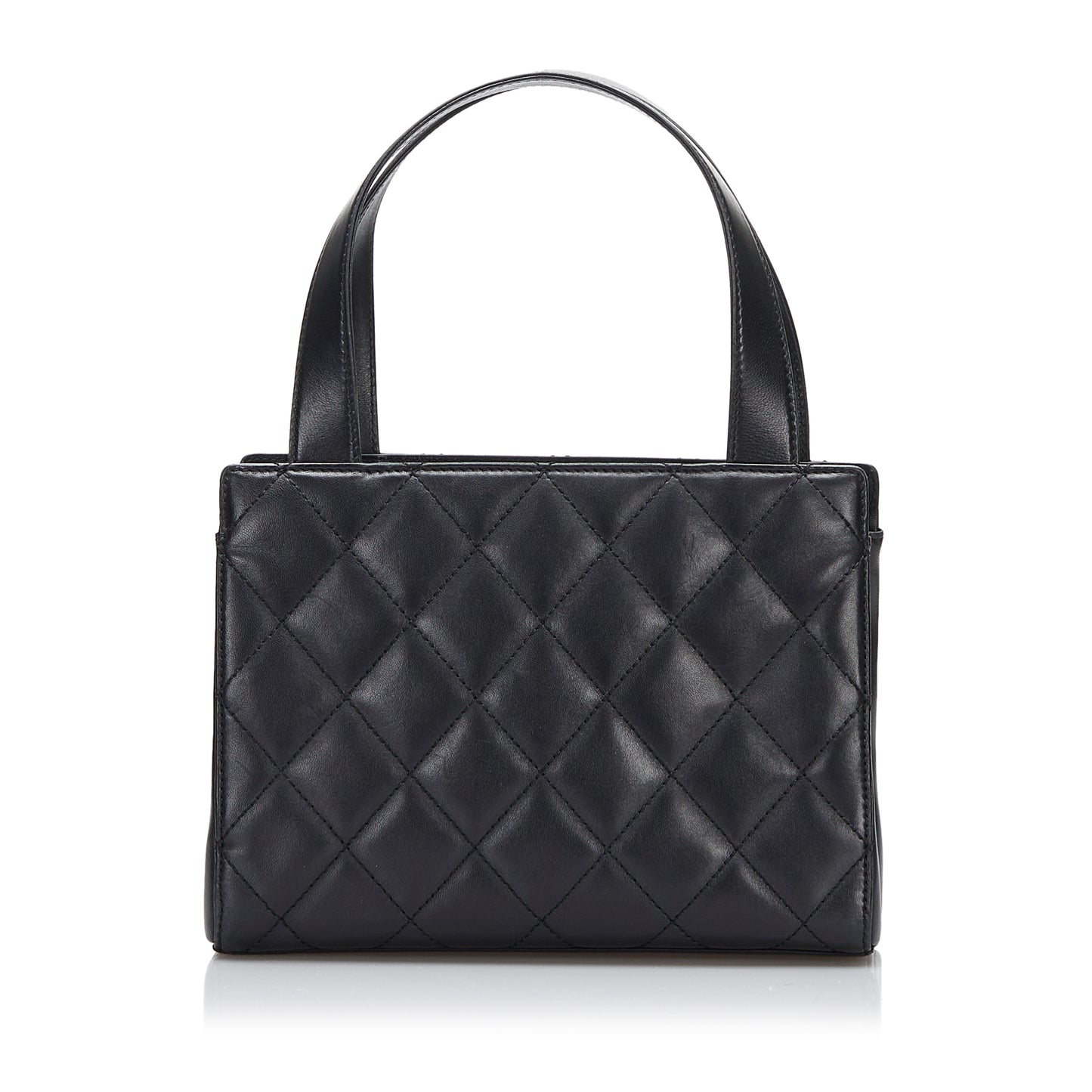 Lambskin Leather Handbag Black -  Re-Luxury