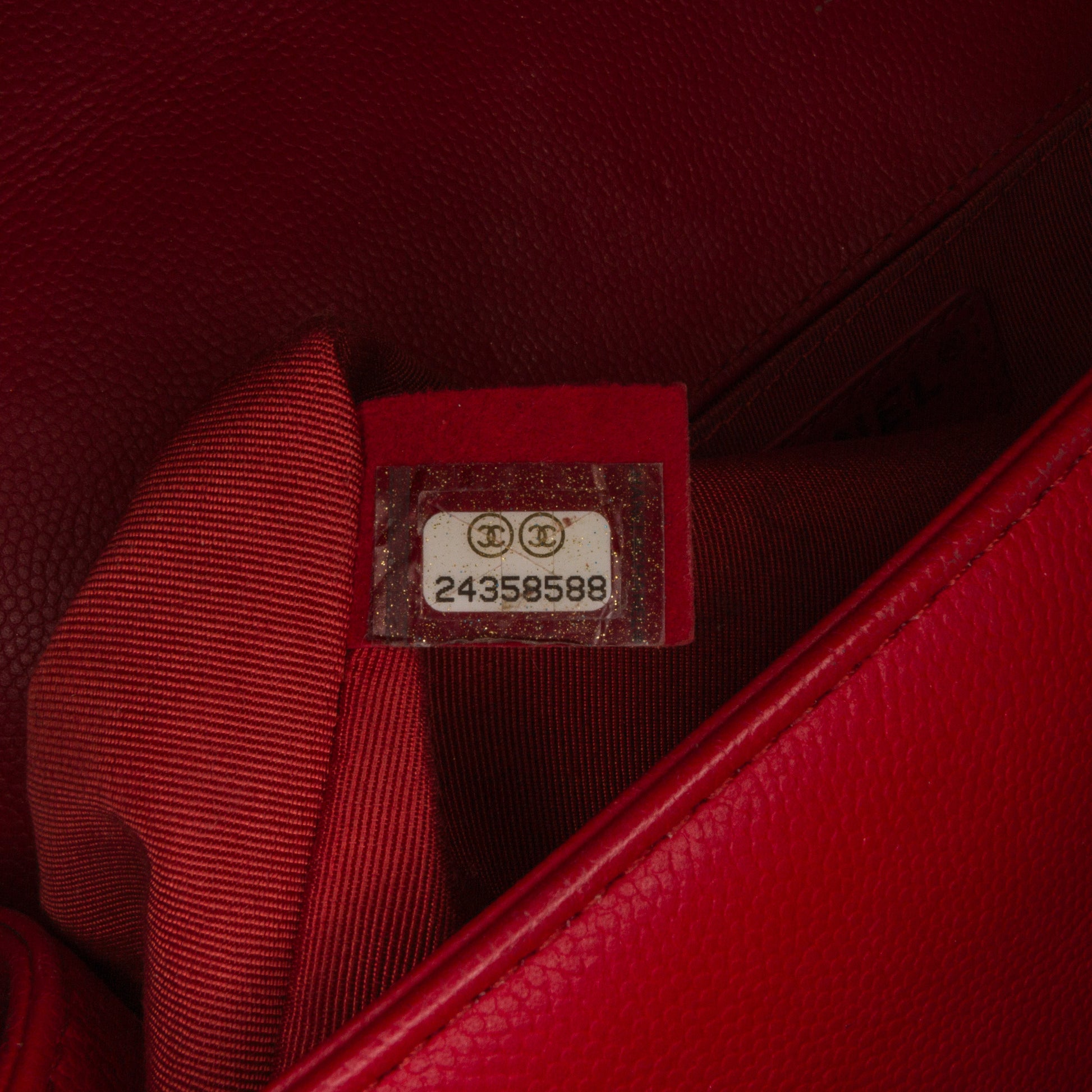 Medium Boy Bag Red -  Re-Luxury