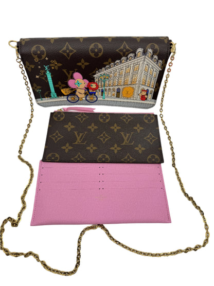 Overview-of-Louis-Vuitton-Felicie-Pochette-complete-with-chain-interior-pochette-and-card-slots-in-pink