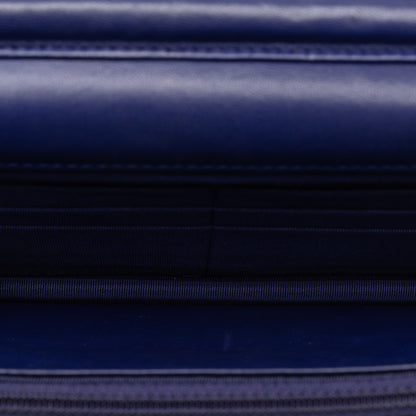Classic Lambskin Wallet on Chain Blue -  Re-Luxury