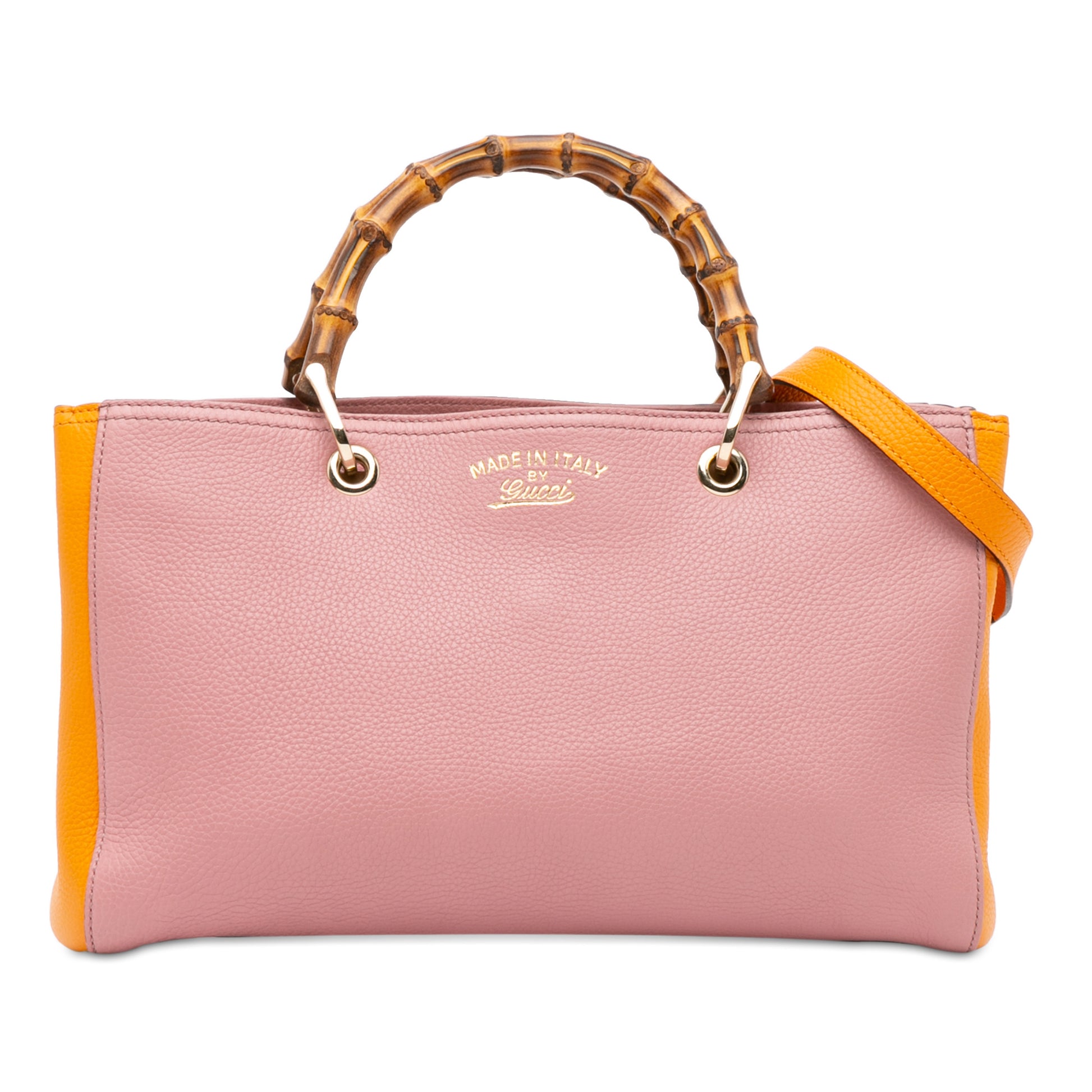 Medium Bicolor Bamboo Shopper Pink -  Re-Luxury