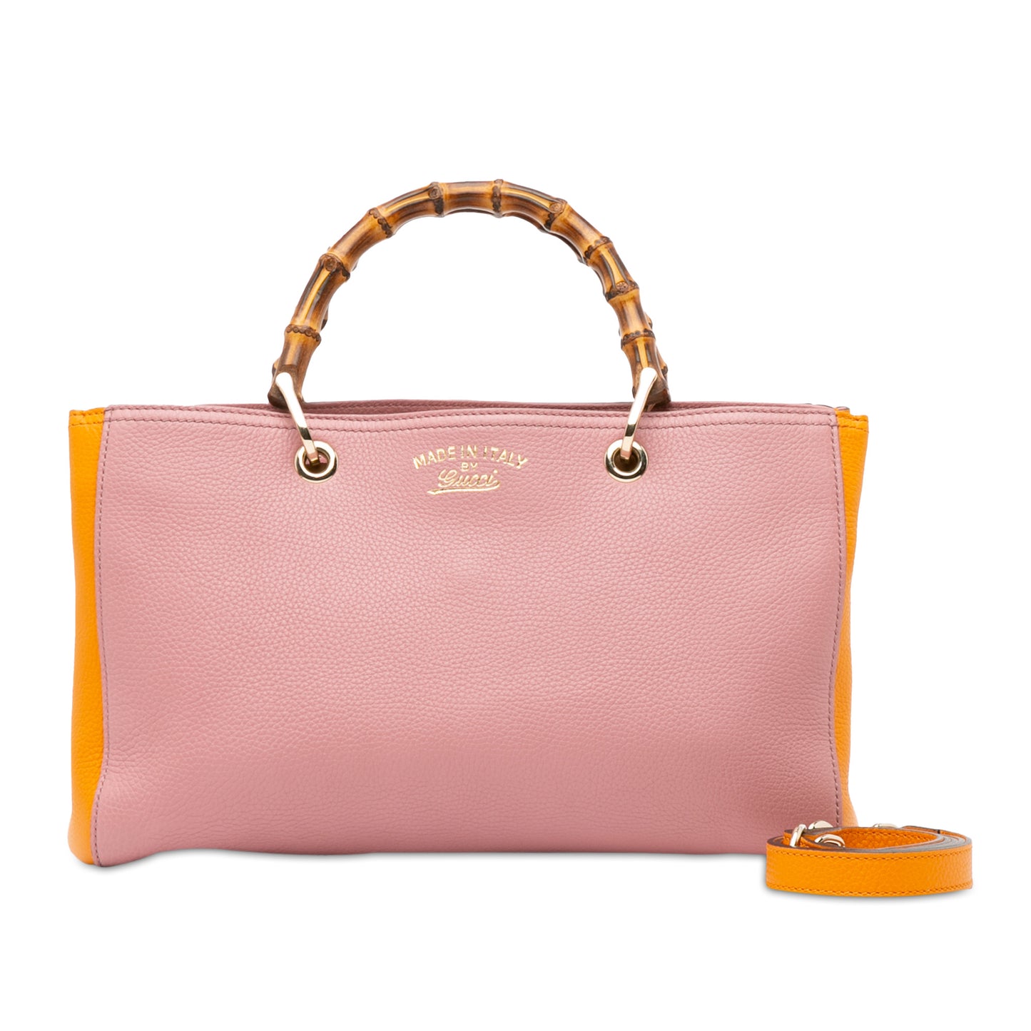 Medium Bicolor Bamboo Shopper Pink -  Re-Luxury