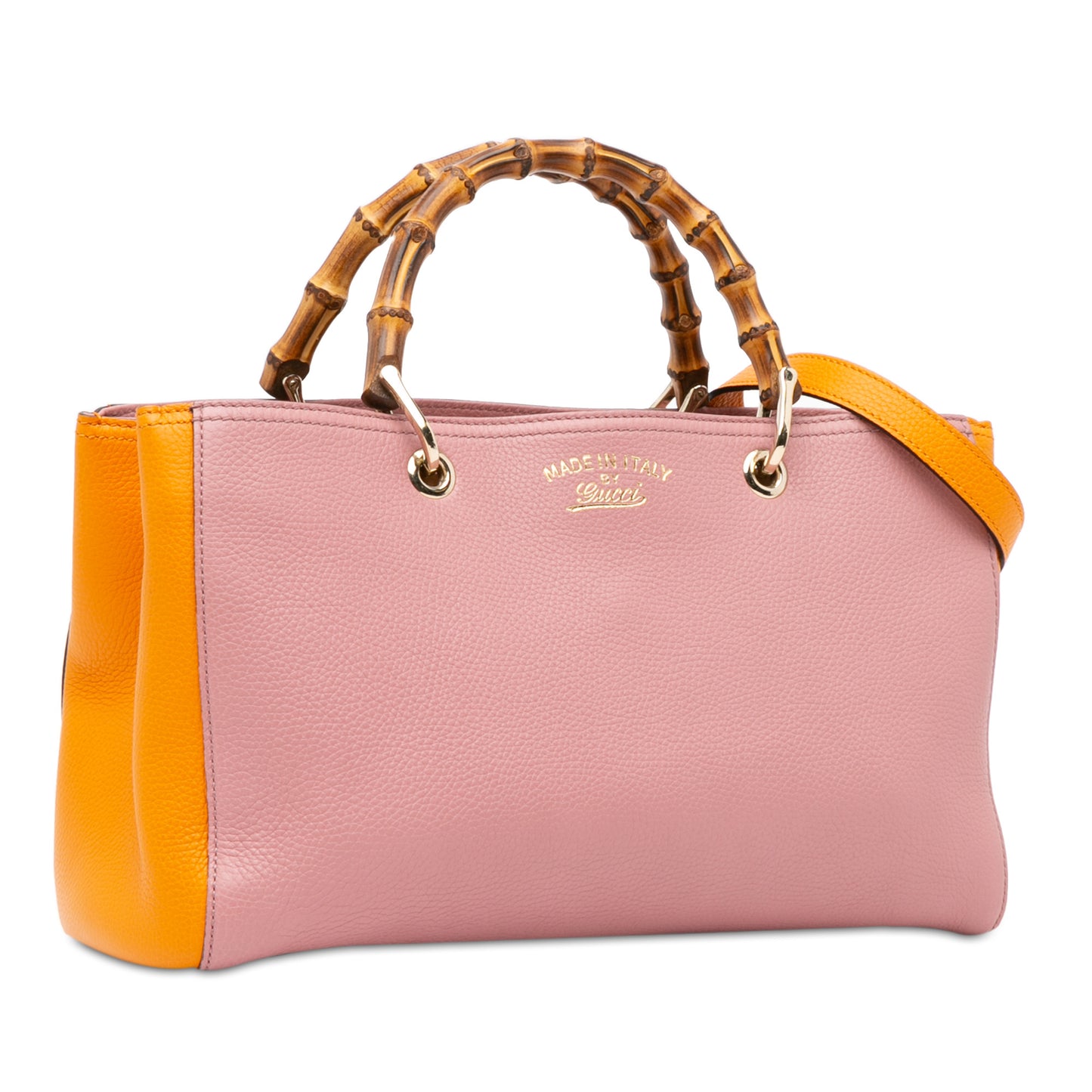 Medium Bicolor Bamboo Shopper Pink -  Re-Luxury