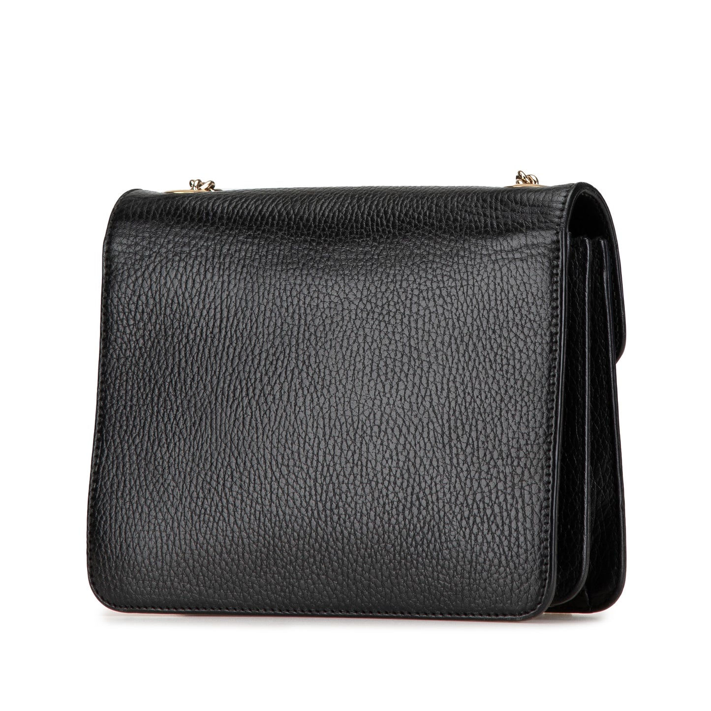 Small Dollar Calfskin Interlocking G Crossbody Black -  Re-Luxury