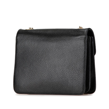 Small Dollar Calfskin Interlocking G Crossbody Black -  Re-Luxury