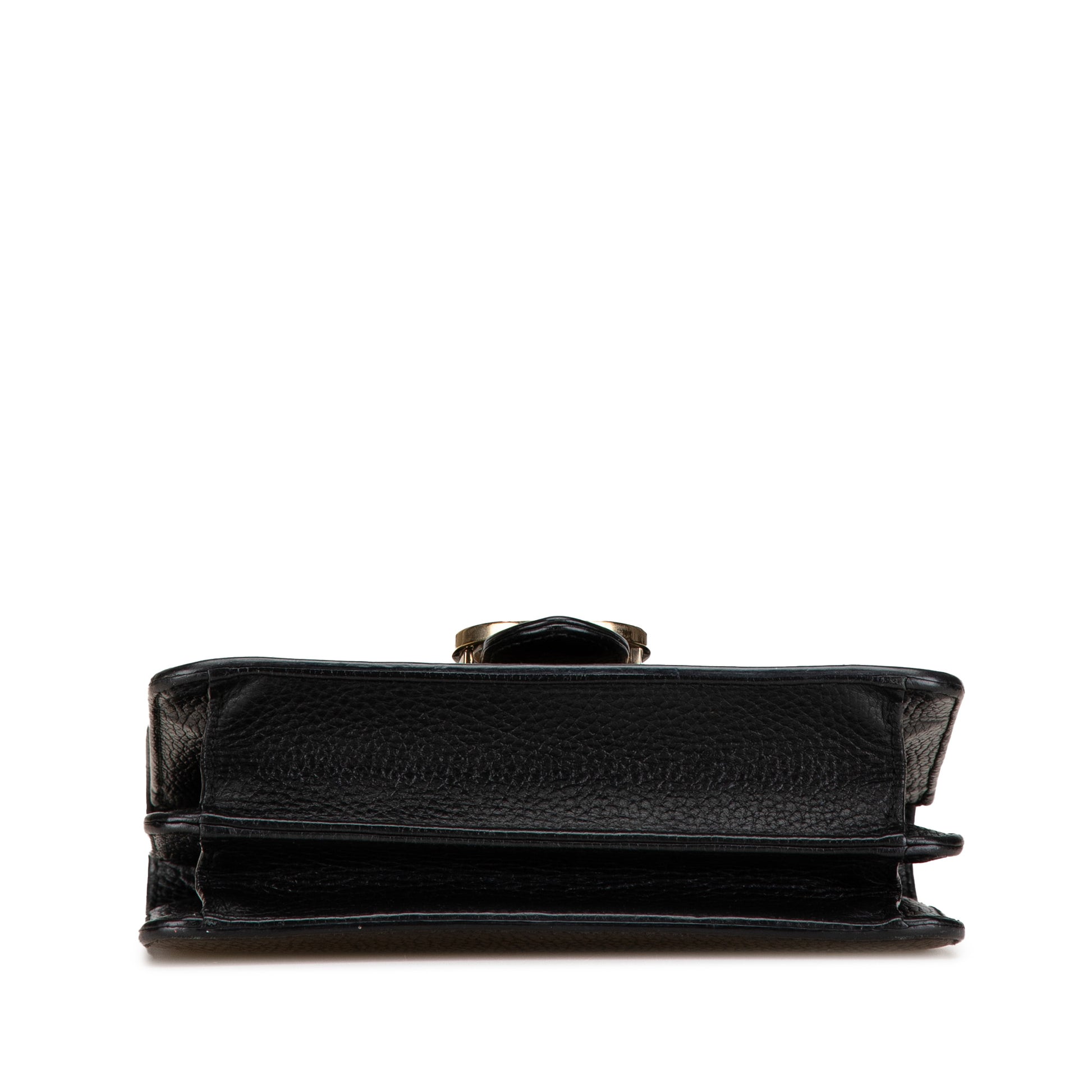 Small Dollar Calfskin Interlocking G Crossbody Black -  Re-Luxury