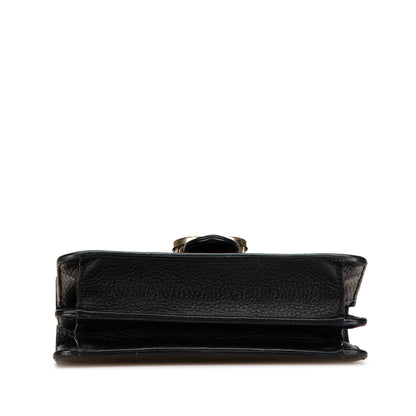 Small Dollar Calfskin Interlocking G Crossbody Black -  Re-Luxury